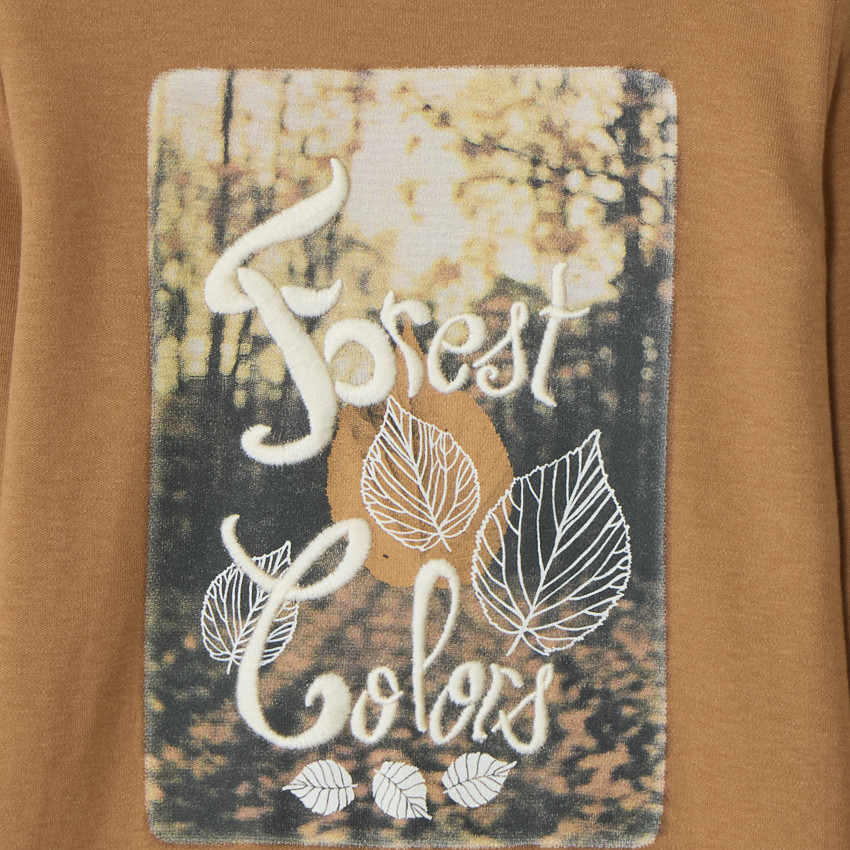 Interlockondertrui met coltrui en photoprint voor jongens 