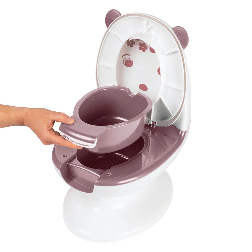 Mini toilette bébé Oursonne Blanc/Rose 