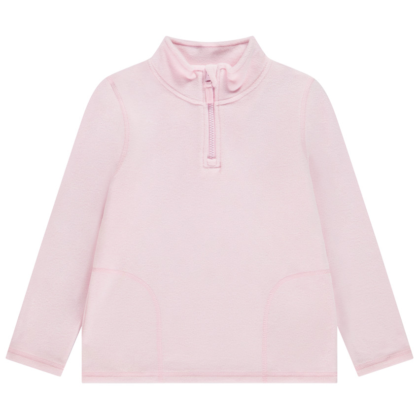 Sweat polaire uni à zip pour fille 