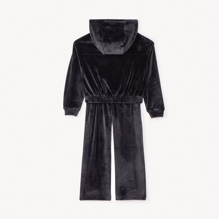 Ensemble sweat à capuche + jogging en velours pour fille  