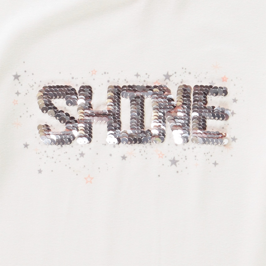 T-shirt manches longues à sequins magiques pour fille 