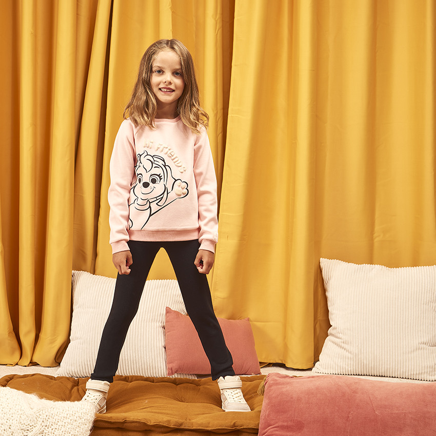 Sweat avec puff print pailleté Stella Pat'Patrouille pour fille 