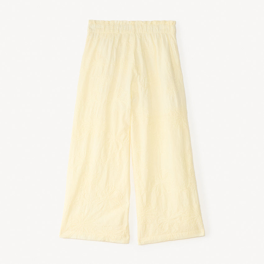 Gelaagde broek van geborduurd bloemenvoile meisjes 