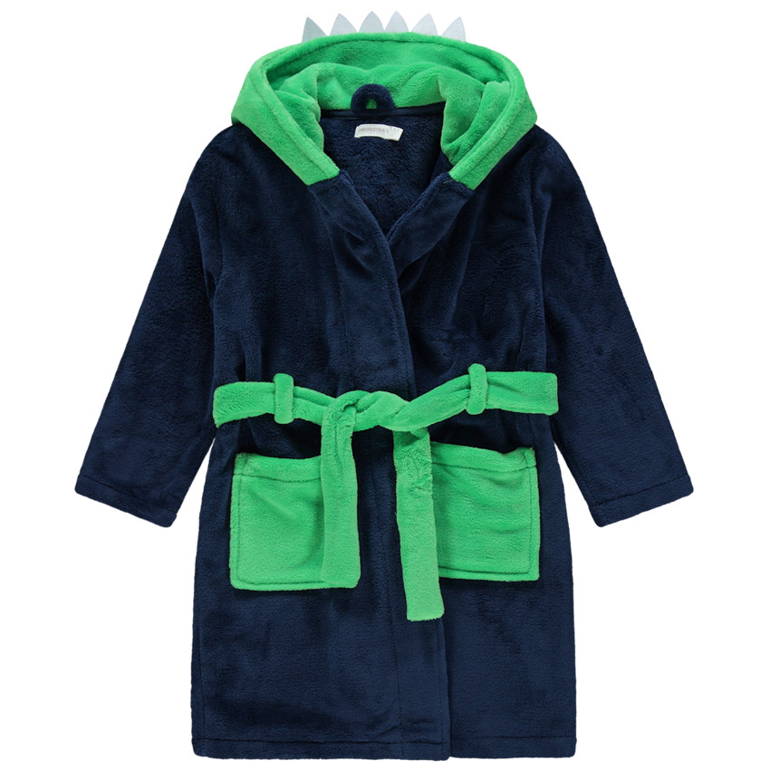 Robe de chambre dinosaure en sherpa fine 