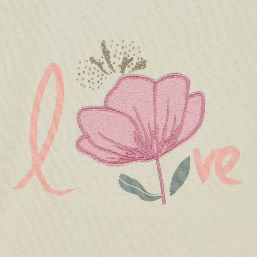 T-shirt manches courtes forme boîte à nouer pour fille 