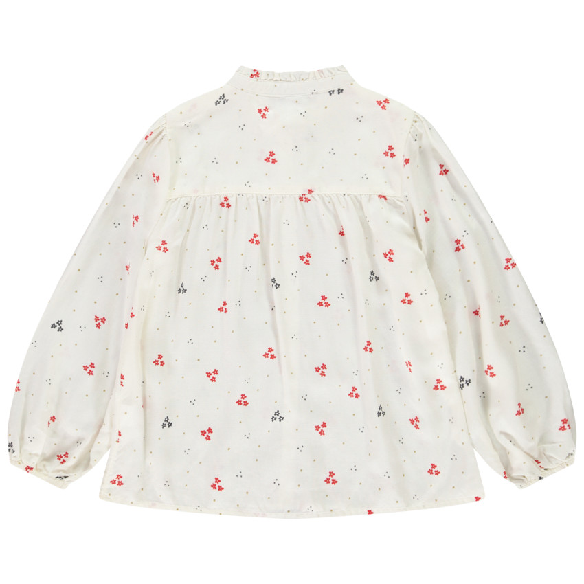 Pofmouwen bloemenprint blouse voor meisjes 