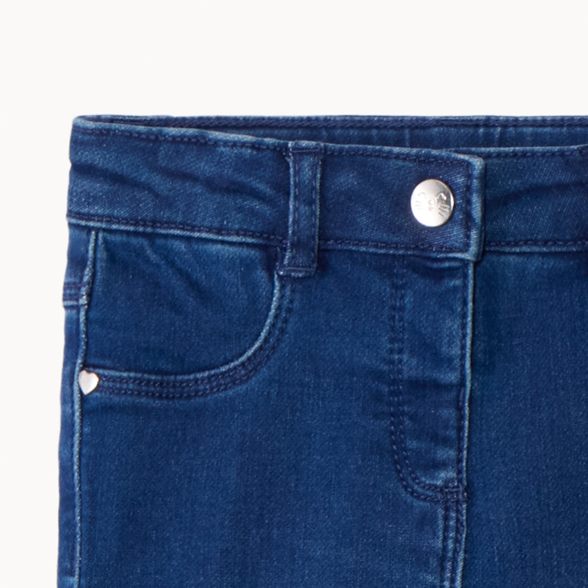 Jean slim à poches chat pour bébé fille 