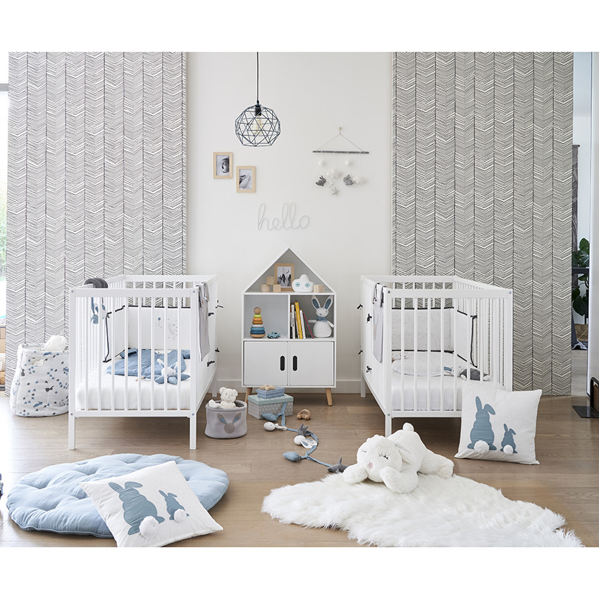 Doudou mouchoir lapin en velours 