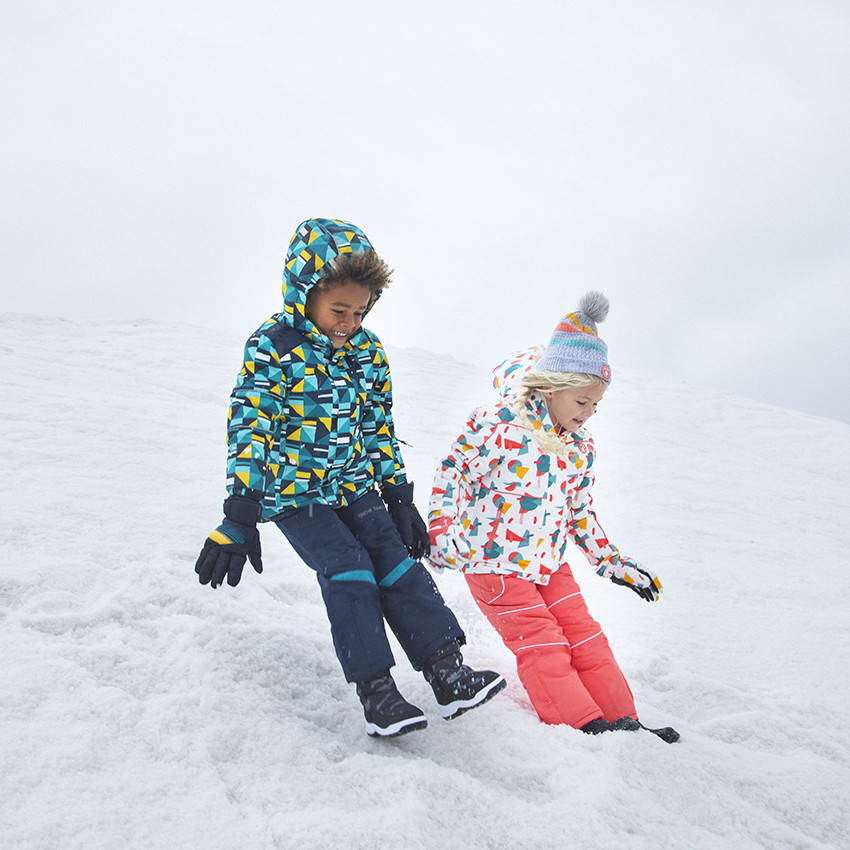 Bonnet de ski en tricot doublé polaire pour enfant fille