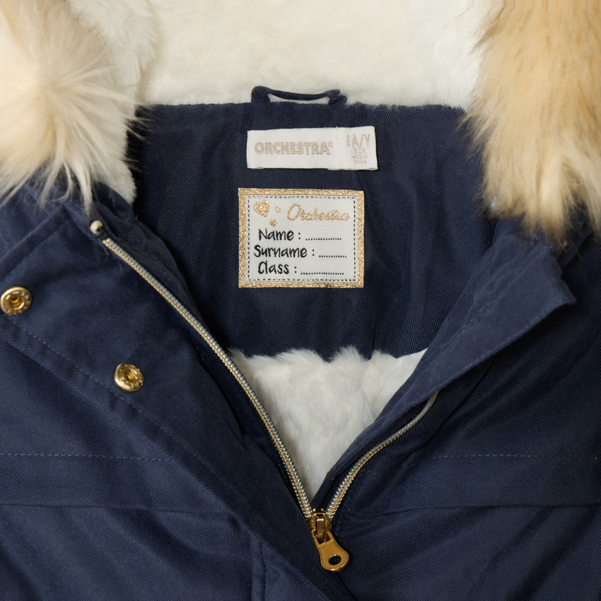 Parka déperlante à capuche effet fourrure pour fille 