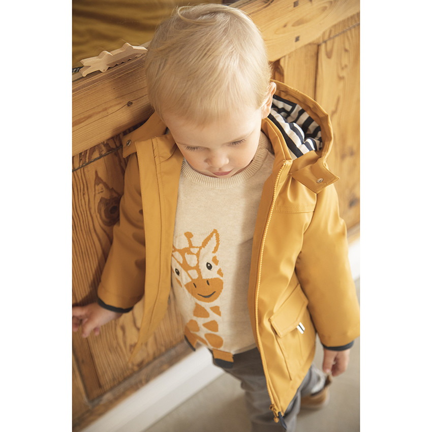 Pull enfant garçon motif girafe de 2 ans à 6 ans tricoté main - Un grand  marché