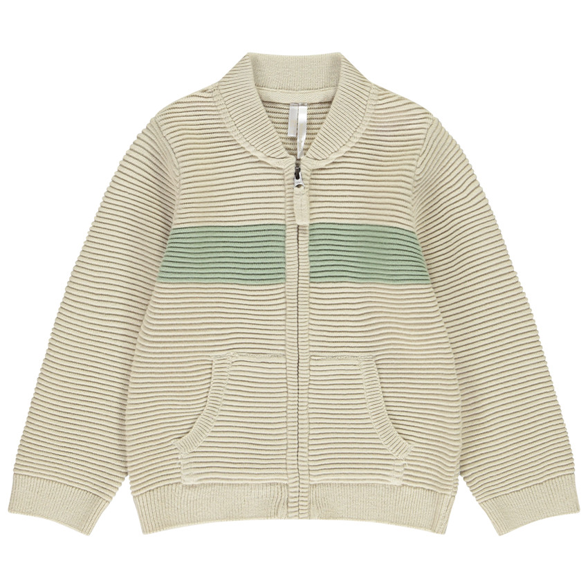 Gilet en tricot fantaisie effet color block pour bébé garçon 