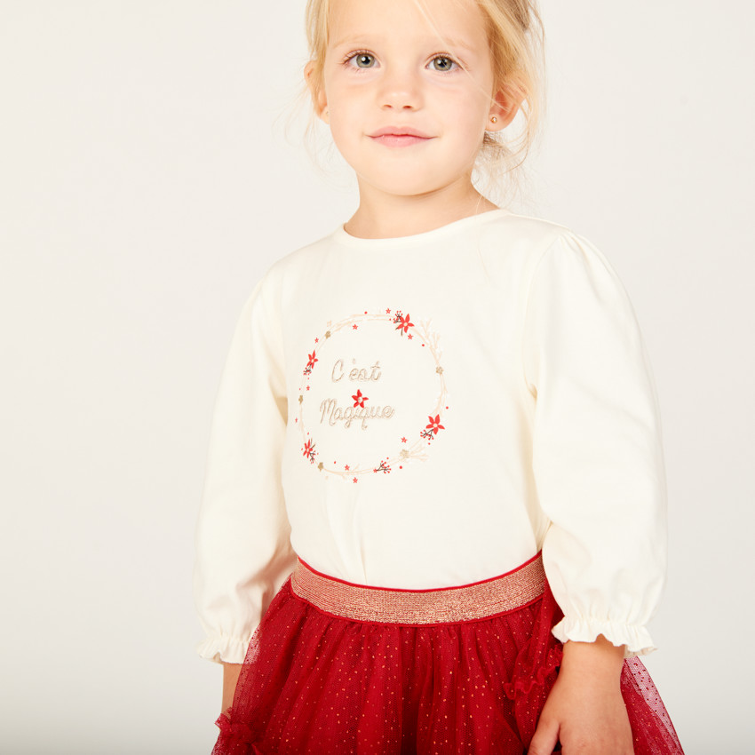 T-shirt met lange mouwen voor meisjes met print 