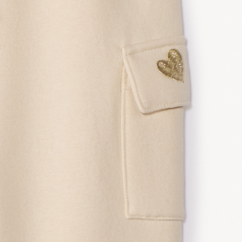 Pantalon de jogging uni avec broderie pailleté pour bébé fille  