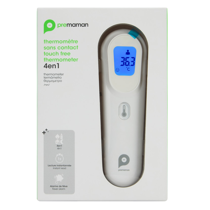 Multifunctionele thermometer 4 in 1 wit 