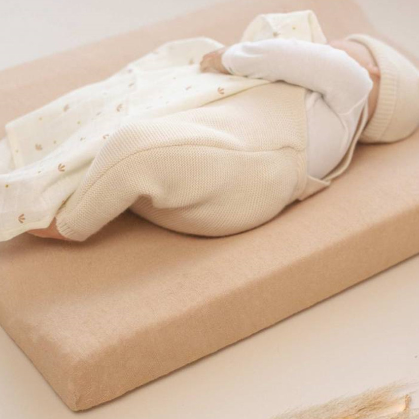 Lot de 2 housses pour matelas à langer - Sable/Caramel - 50x70 cm 