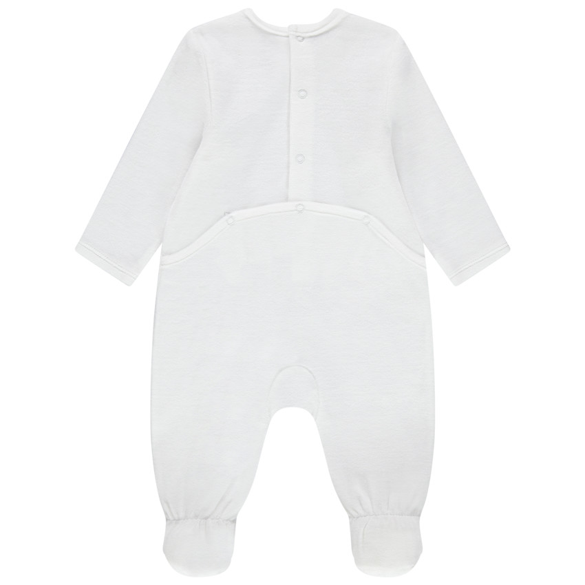 Dors-bien en velours blanc motif animal 