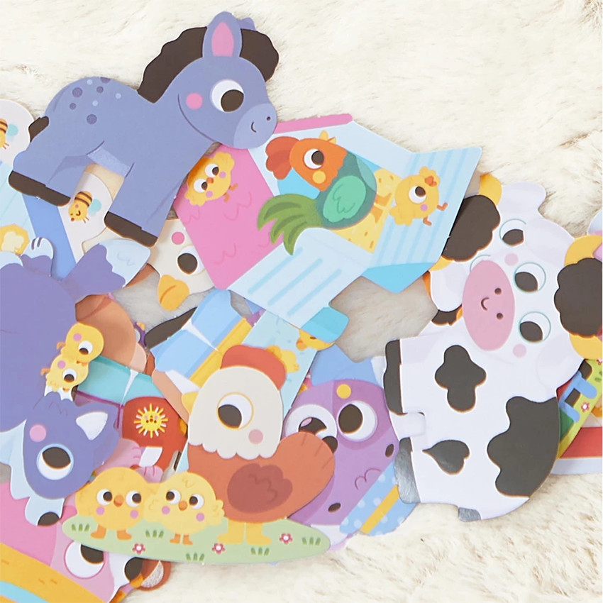 Pochette de 50 grandes gommettes Animaux de la ferme 