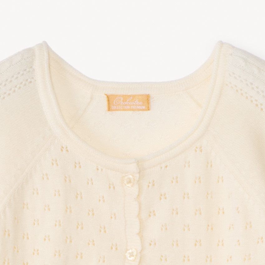 Boléro en maille ajourée pour fille 