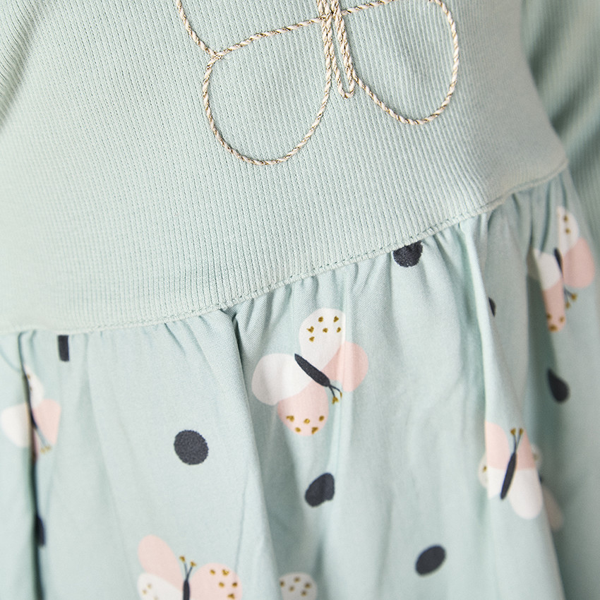 Robe effet  2 en 1 imprimé papillons pour bébé fille 