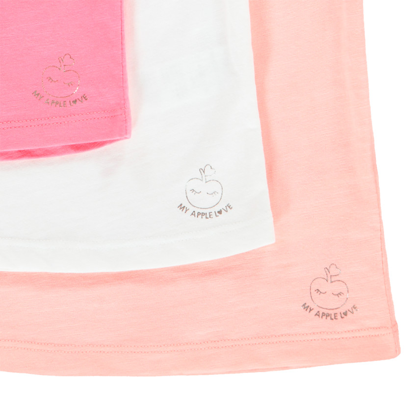 Set van 3 t-shirts met korte mouwen voor meisjes 