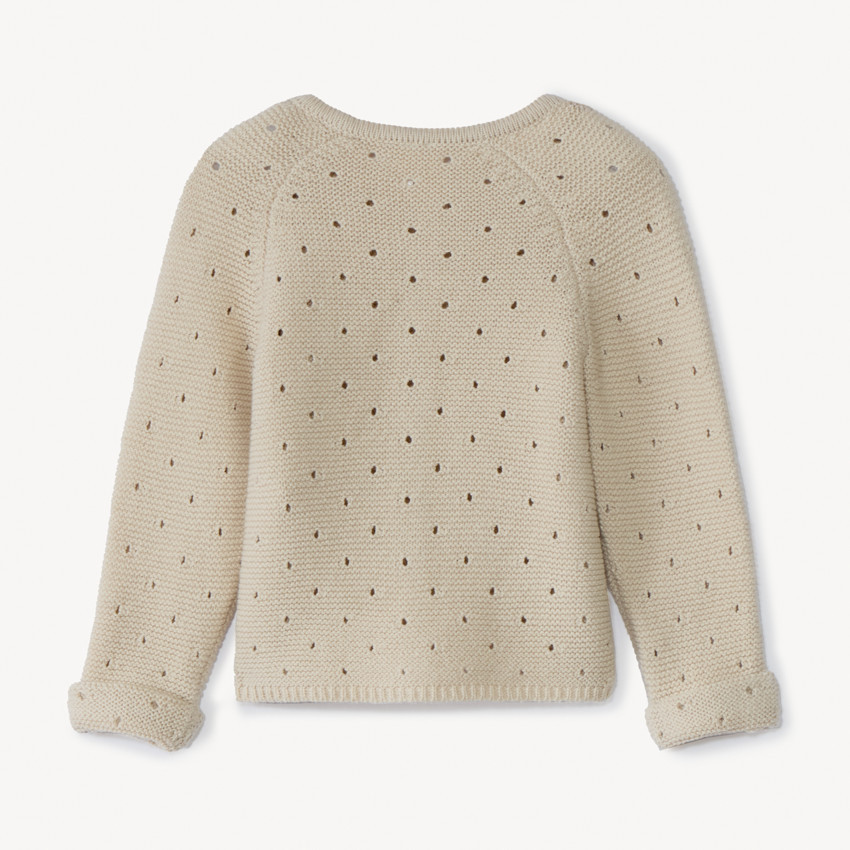 Gilet in gaasplein breimethode voor baby 