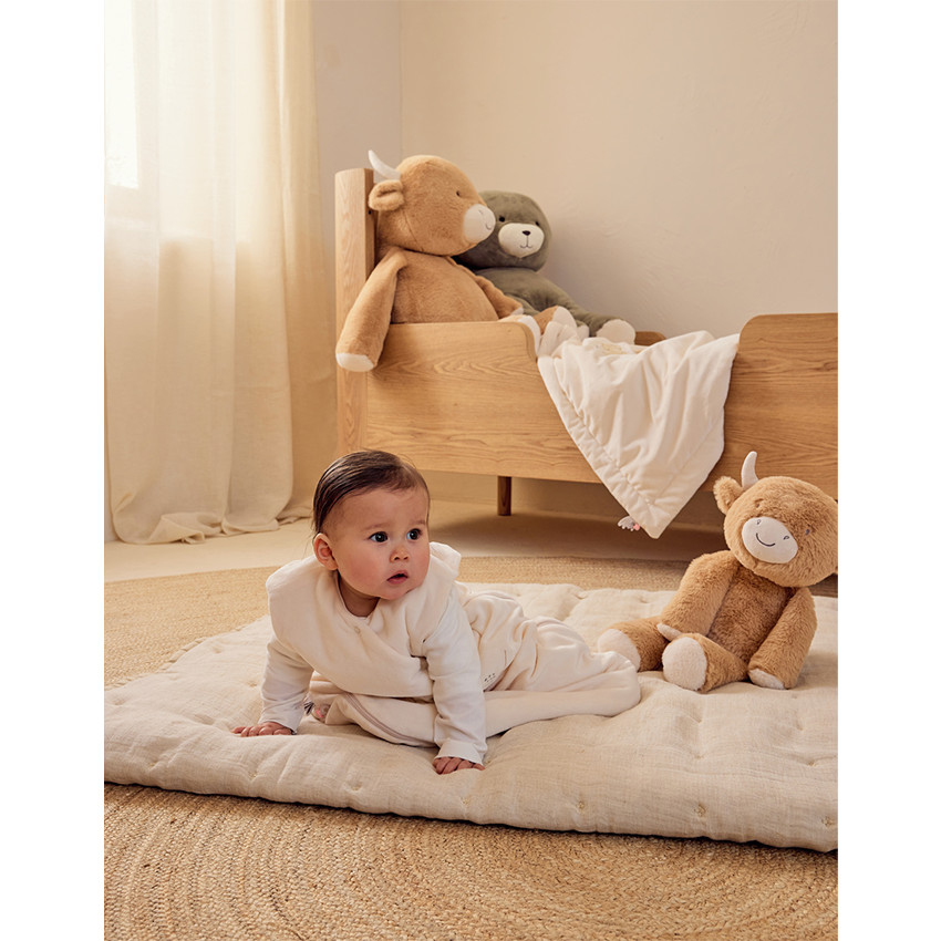 Knuffel Medium 40cm Koe Fluffy Beige 