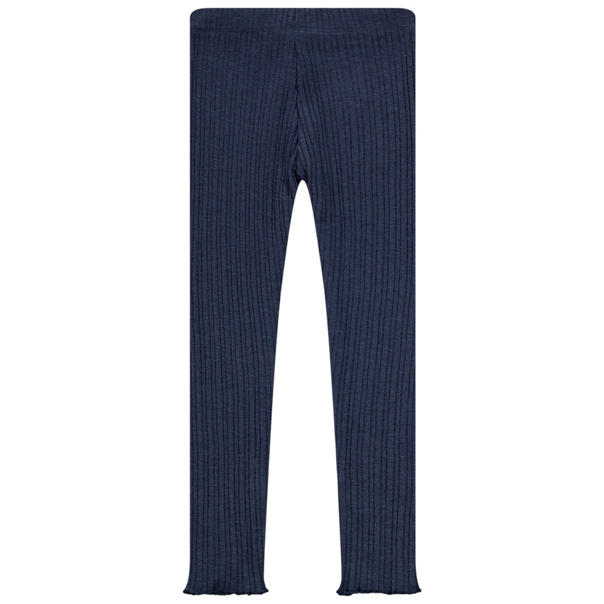 Legging côtelé bleu marine pour enfant fille 
