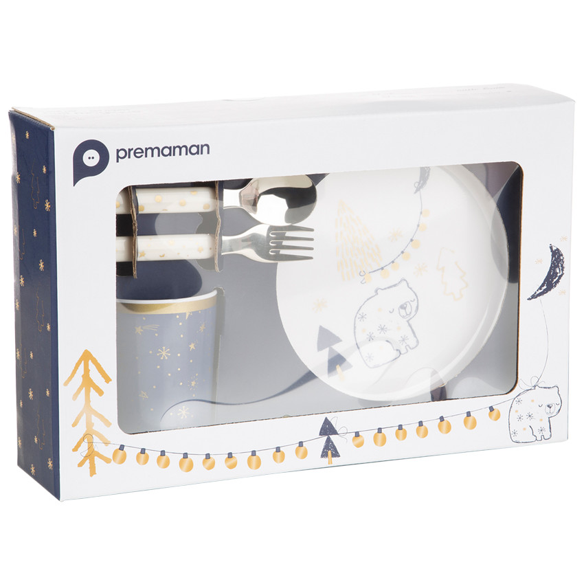 Maaltijdset Nuit Magique in melamine 5 pcs - Beer 