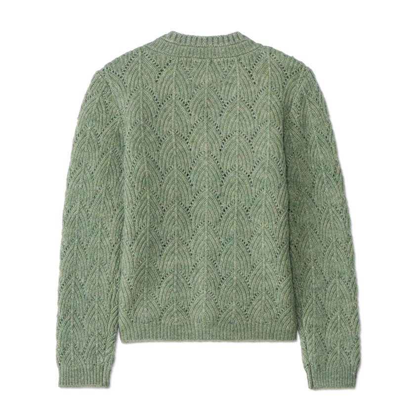 Vest in fantasiegebreid met torsadeknopen voor meisjes 