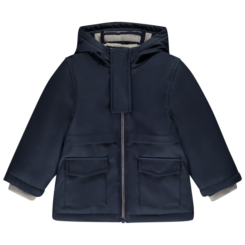 Parka gomme avec doublure rayée pour garçon 