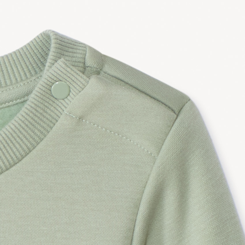 Sweatshirt van fleece met 3D lusjespatches voor babymeisje 