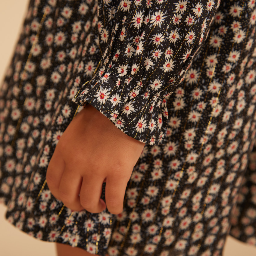 Robe manches longues imprimé fleuri pour bébé fille 