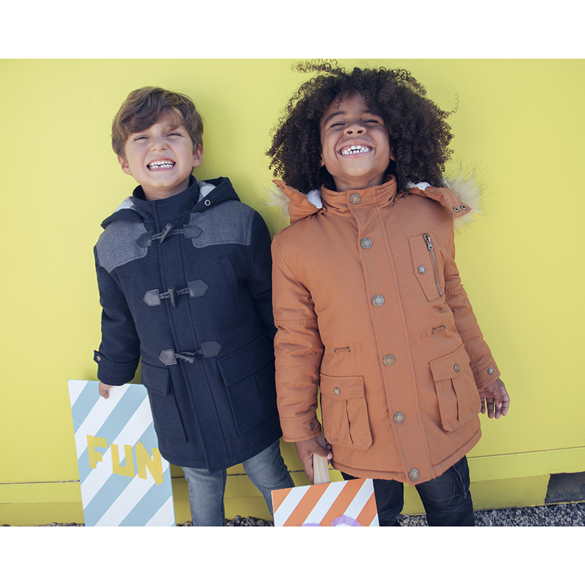 Manteau en drap de laine pour enfant garçon 