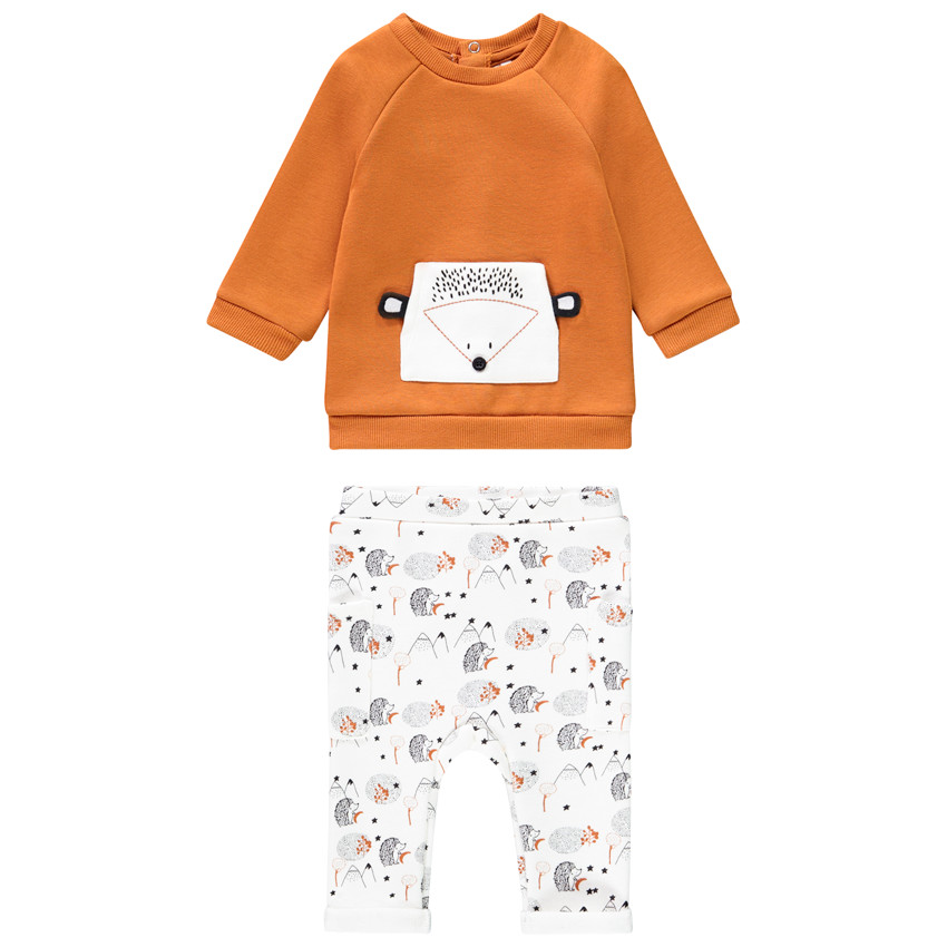 Ensemble en molleton imprimé hérissons pour bébé garçon 
