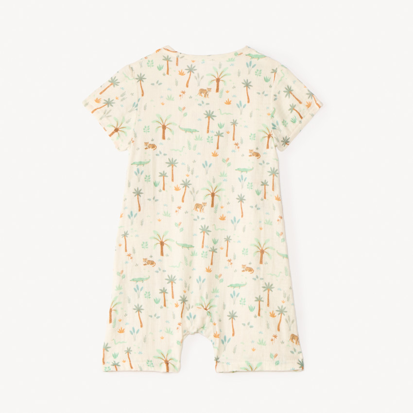 Korte kimono-opening jumpsuit voor babyjongen 