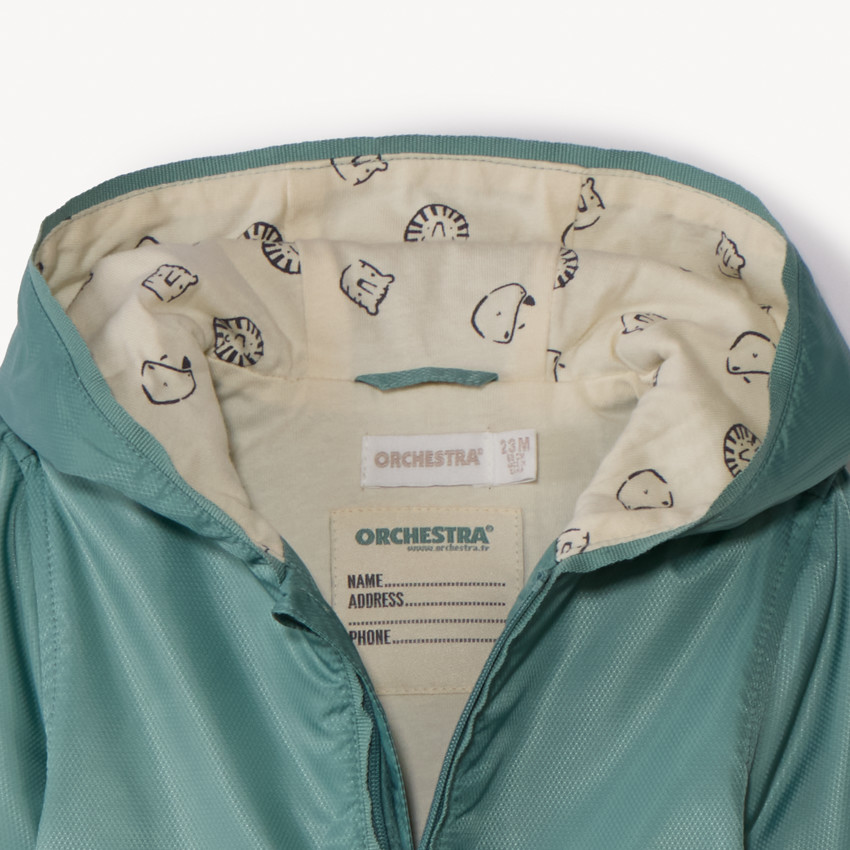 Gewatteerde ripstopparka met 50% gerecycleerd polyester voor babyjongens 