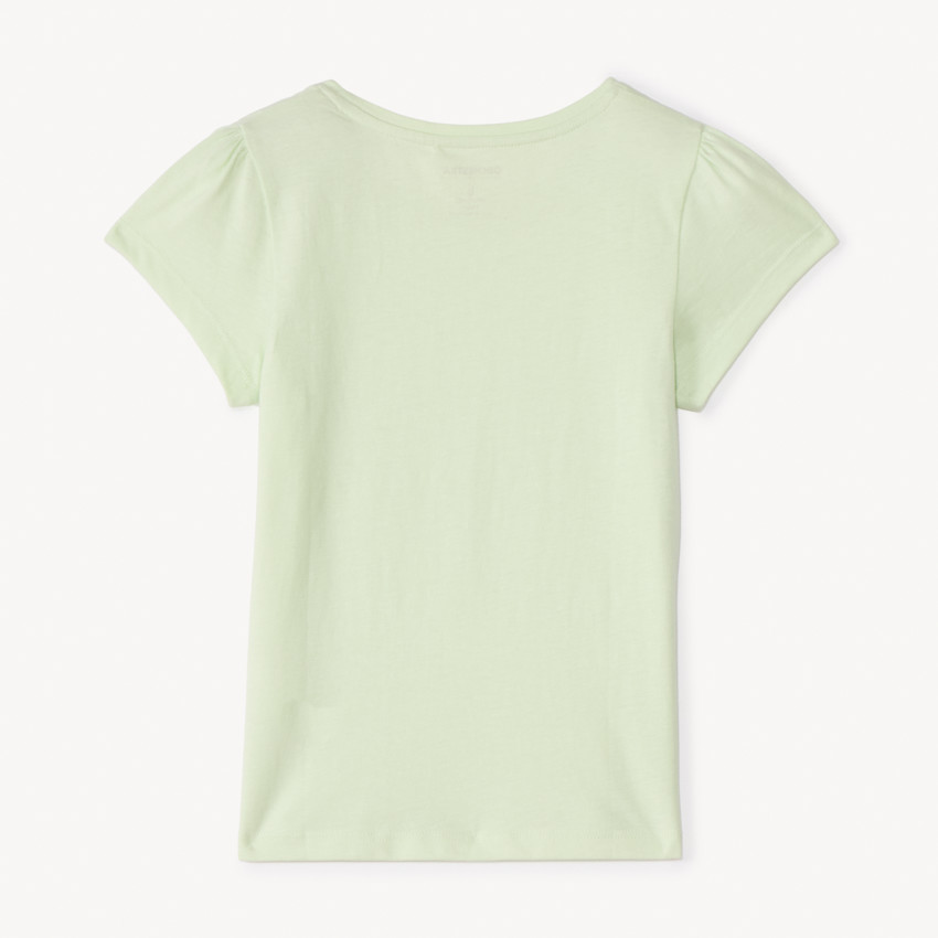 T-shirt manches courtes à print pailleté fille 