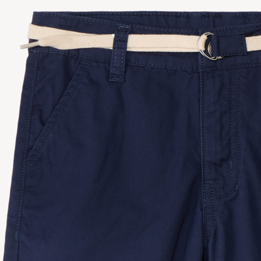 Bermuda ceinturé en twill pour garçon 