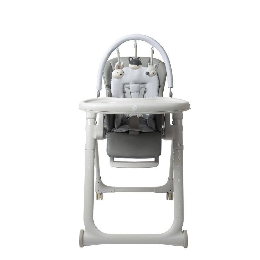 Chaise haute réglable multifonctions Harper gris 