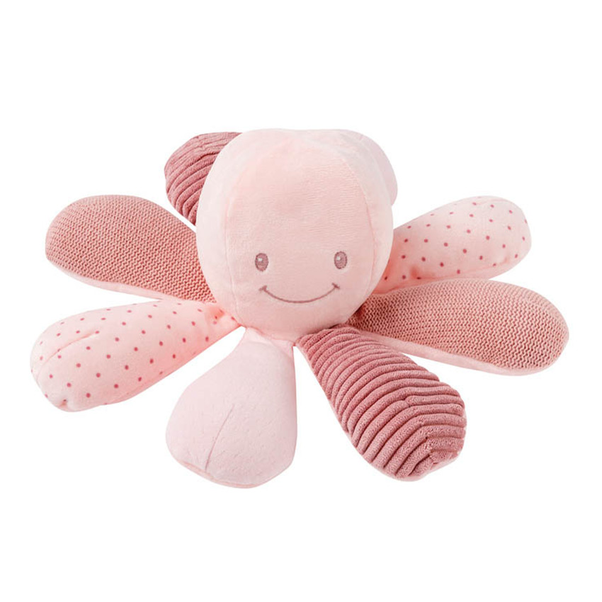 Peluche Poulpe d'activités - Rose 