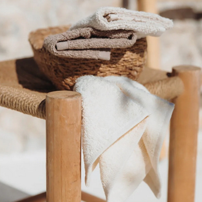 Lingettes pour la bouche éponge - Natural/Soft Sand/Taupe - 30x30 cm 
