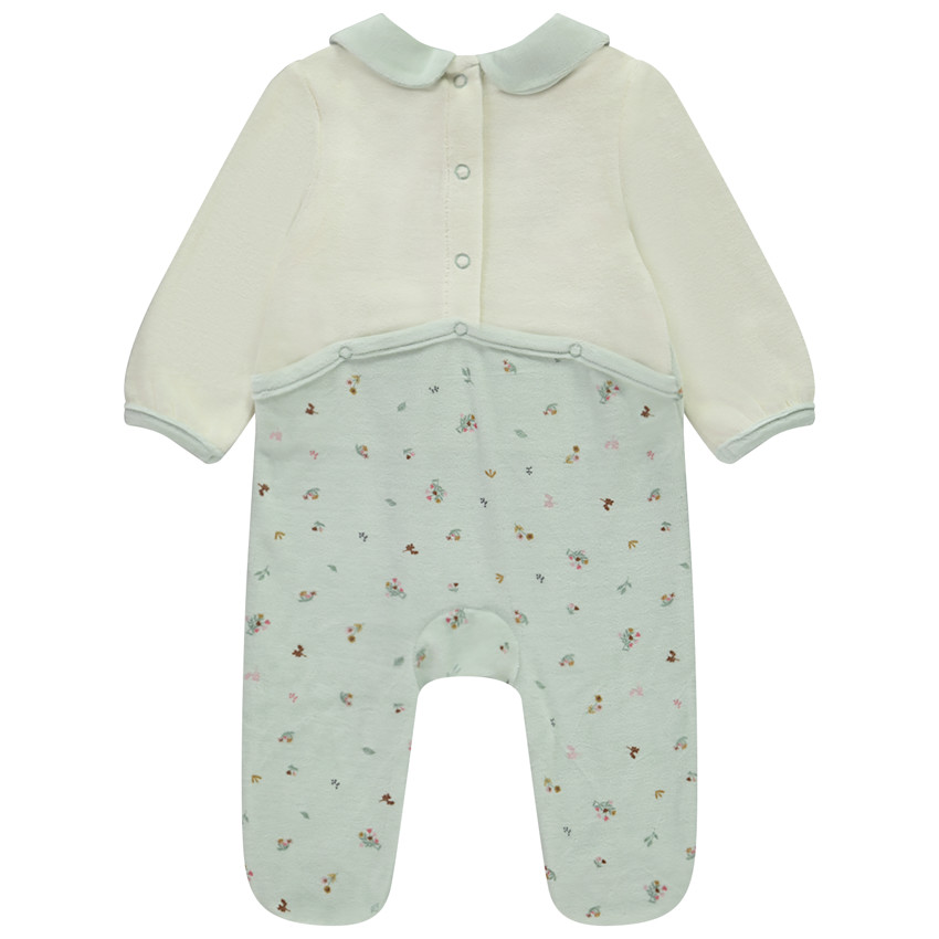 Dors-bien en velours fantaisie effet 2 en 1 pour bébé fille 