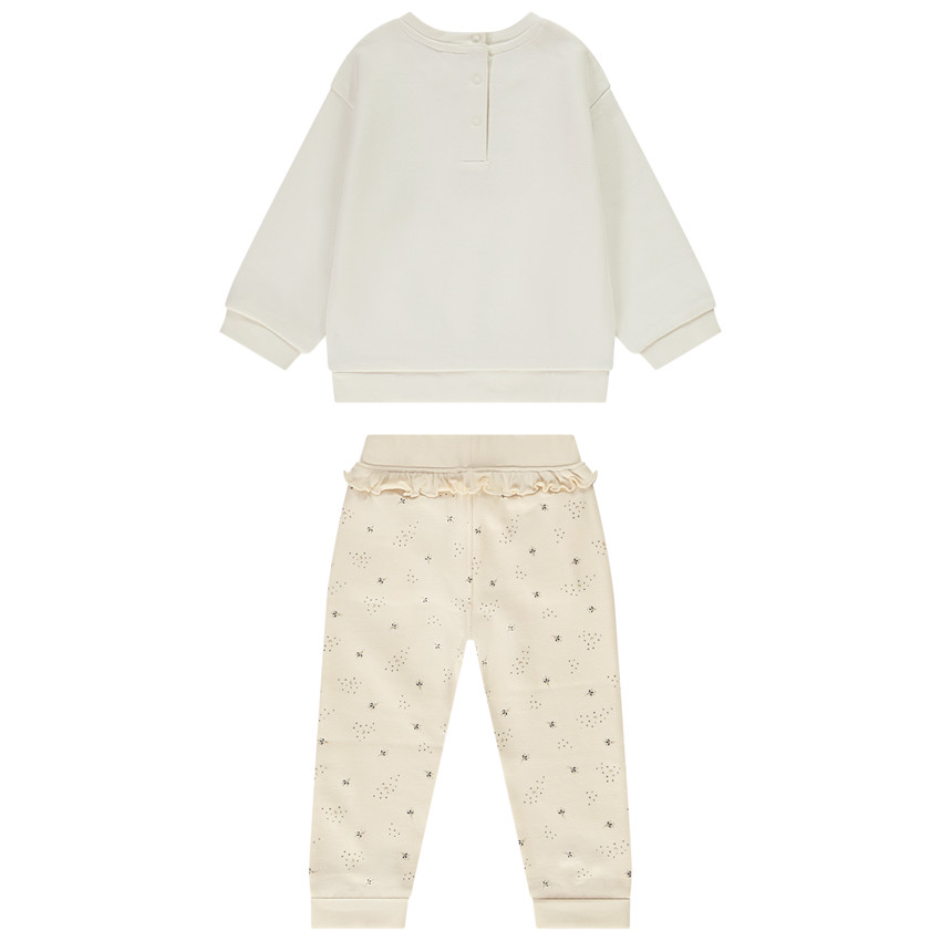 Petit Bisou sportset in fleece voor meisjesbaby 