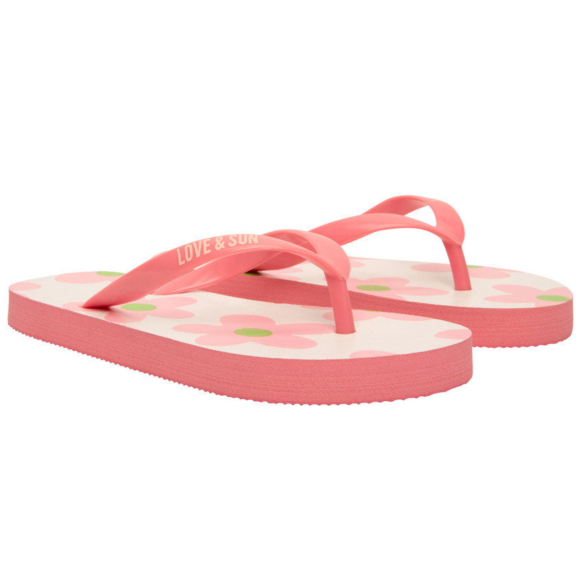 Tongs bride printée imprimé fleurs pour fille avec lanière selon l'âge 