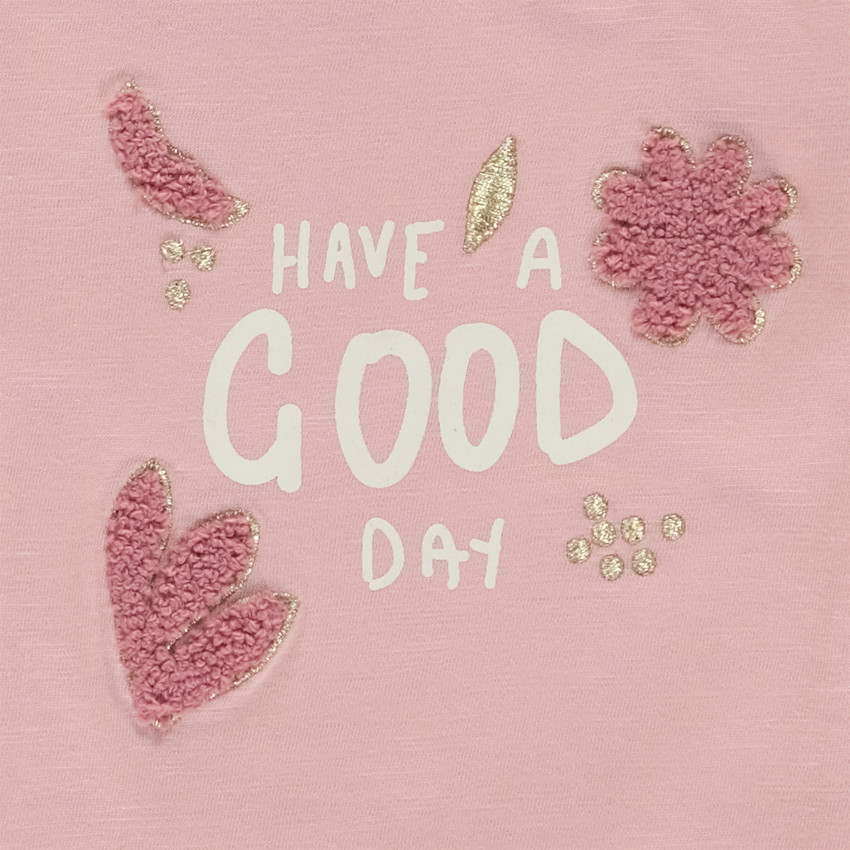 T-shirt manches longues volantées et fantaisie pour bébé fille  