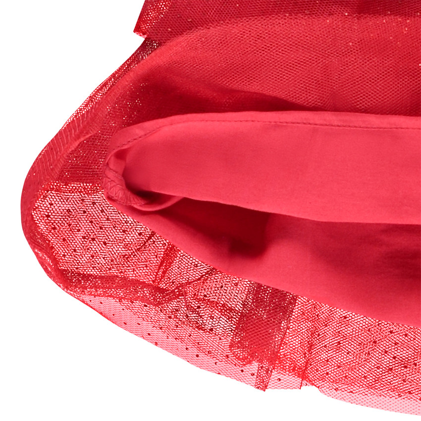 Korte rok in glinsterende tule met satijnen voering voor meisjes 