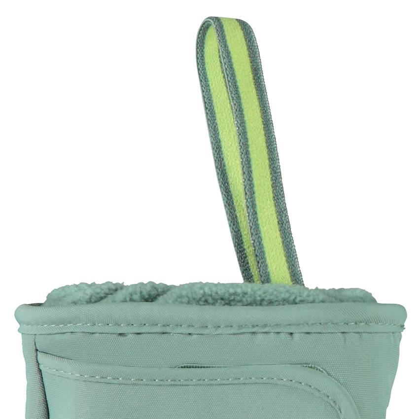 Moufles de ski doublé avec similicuir et imprimé pour garçon 