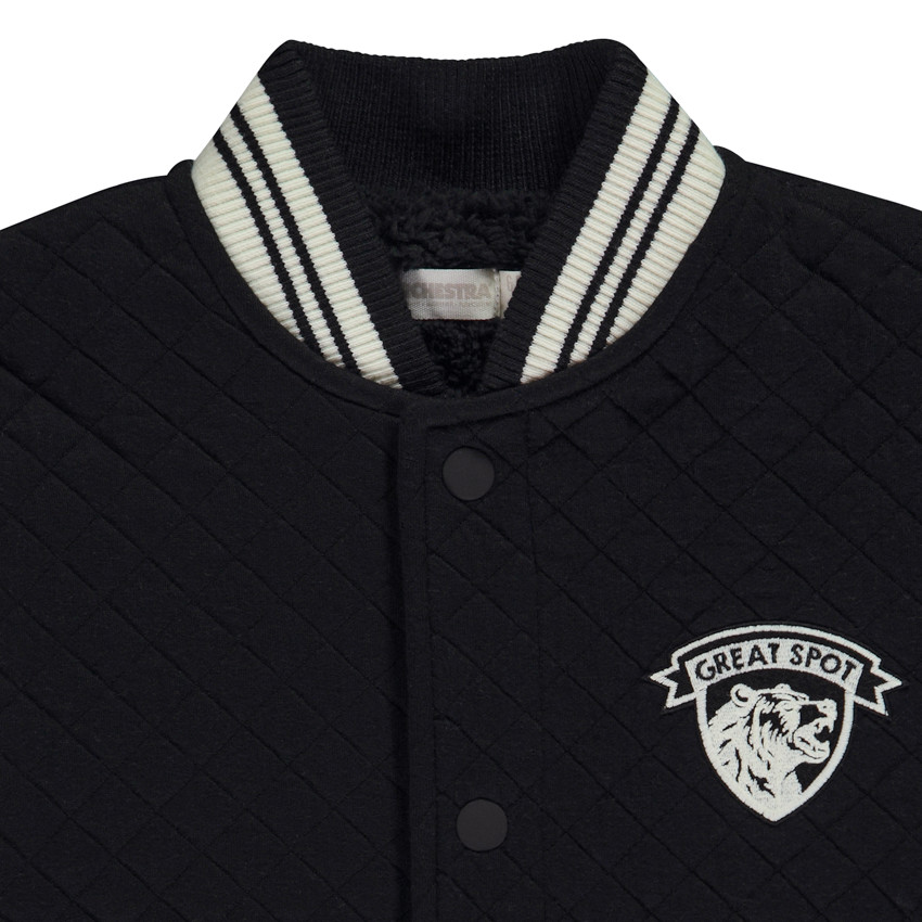 Gilet teddy matelassé effet color block pour garçon 