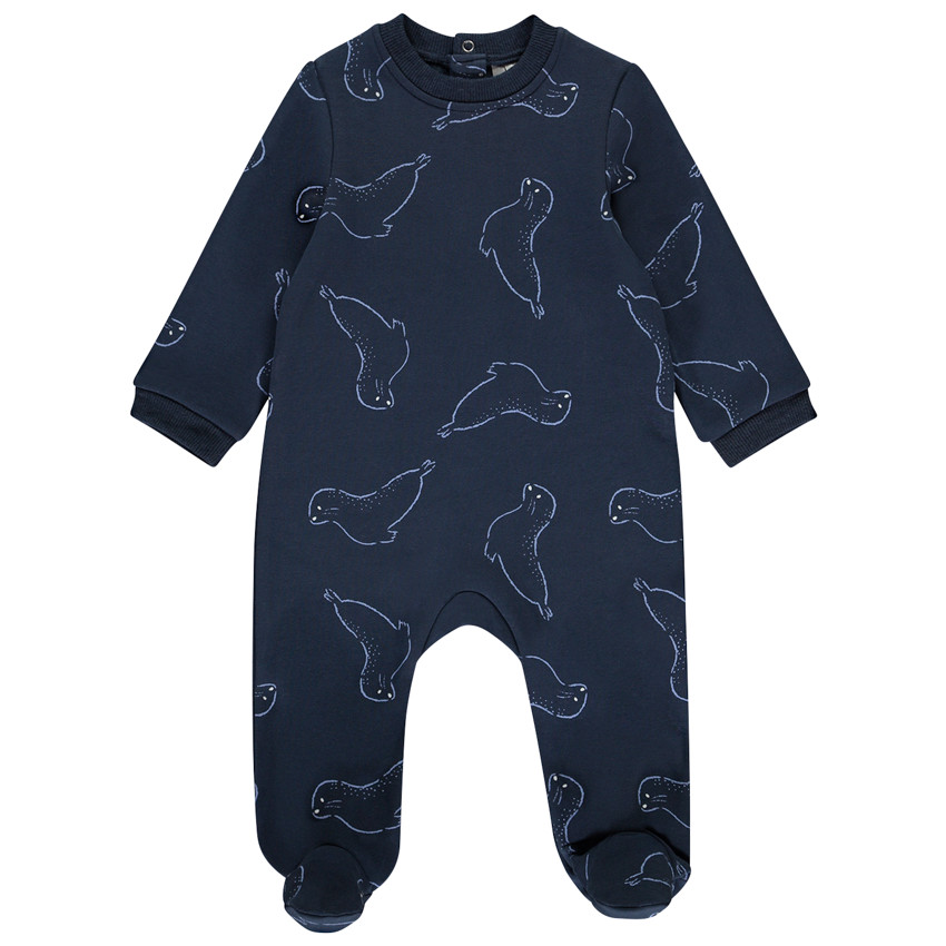 Pyjama in molleton met zeehondjes voor baby jongen 